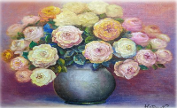 油彩画家　中島敏春　薔薇を描く